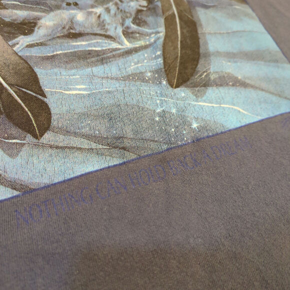 VTG Wolf Dreamcatcher Moon Adult Medium Shirt Native American Single Stitch - Picture 3 of 9